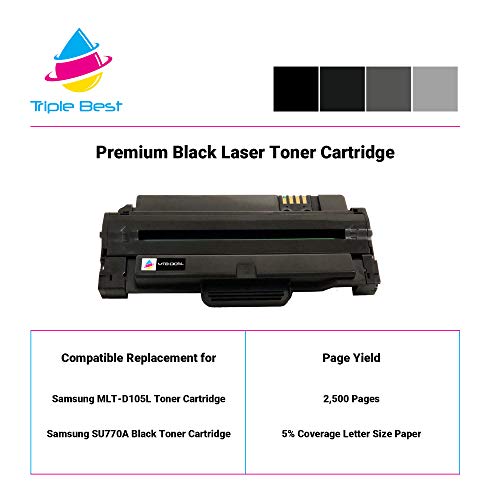 Triple Best Compatible Toner Cartridge Replacement for Samsung MLT-D105L D105L ML-2525 ML-2525W SCX-4600 SCX-4623F SF-650 SF-650P ML-1910 ML-1915 SCX-4623FW SCX-4623FN ML-2580N ML-2540 ML-2545 2