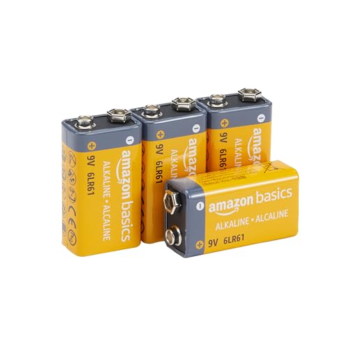 AmazonBasics 9 Volt Everyday Alkaline Batteries (4-Pack)