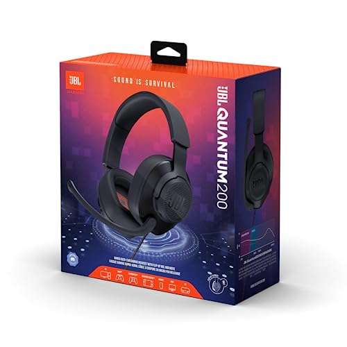 JBL Quantum Wired Over Ear Headphones with Mic (Black) 4