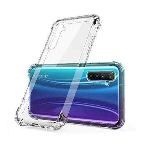 ConnectPoint Silicone Perfect Fitting [Bumper] Hybrid Edge To Edge Side Protection Transparent Back Cover For Realme Xt/Realme X2 1