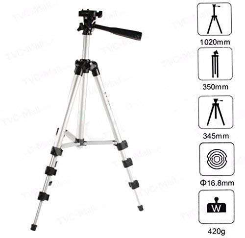 EVERNEST Adjustable and Foldable Aluminium Alloy Tripod Stand with Mobile Clip Holder for Mobile Phones & Camera,Photo/Video 4