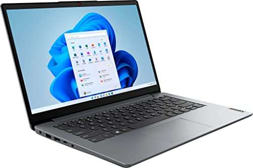 Lenovo IdeaPad 1 14 Laptop, Intel Celeron N4020, 4GB RAM, 128GB Storage(64GB eMMC+64GB Micro SD), Intel UHD Graphics 600, Win 11 in S Mode, Cloud Grey 3