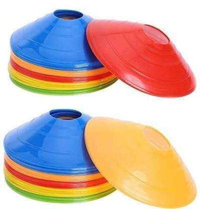 AS Plastic Space Marker Agility Soccer Cones for Training, Football, Kids, Sports, Field Cone Markers, Cones for Football with Stand - 2 Inch Space Marker Cones (Multicolor) (20) 1