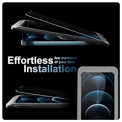Affix Auto-Align Technology Tempered Glass Screen Guard For Iphone 12 Pro Max (6.7 Inch) | Easy Installation Frame | Case-Friendly - 2 Pack for Smartphone 3