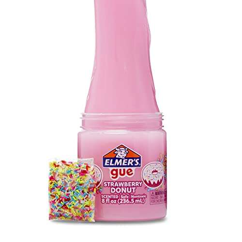 Elmer’s Gue Premade Slime Strawberry Donut Fluffy Slime Scented Includes Rainbow Sprinkle Add-Ins 2 Count 4