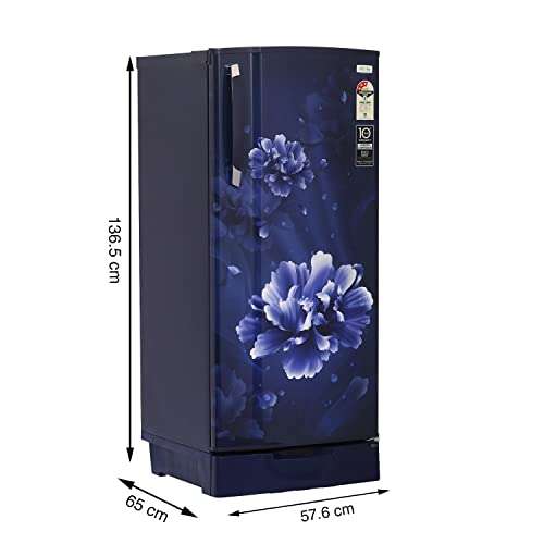 Godrej Edge 221 L 3 Star Inverter Direct Cool Single Door Refrigerator Appliance (RD EDGESX 236C 33 TAI FL BL, Frill Blue, Energy Efficient Inverter Compressor, 2022 Model) 3