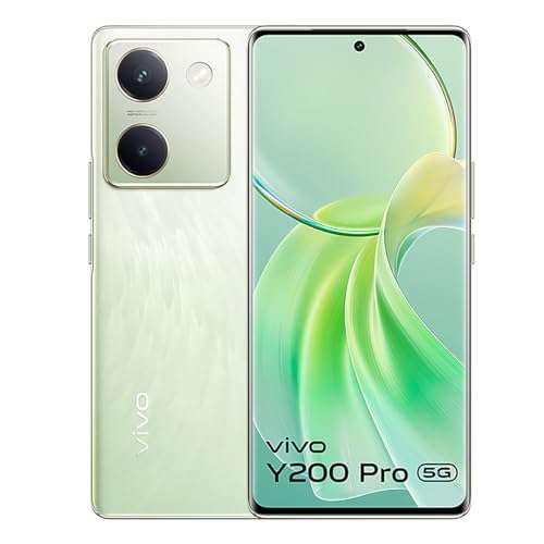 vivo Y200 Pro 5G (Silk Green, 8GB RAM, 128GB Storage) with No Cost EMI/Additional Exchange Offers | 3D Curved AMOLED Display 4