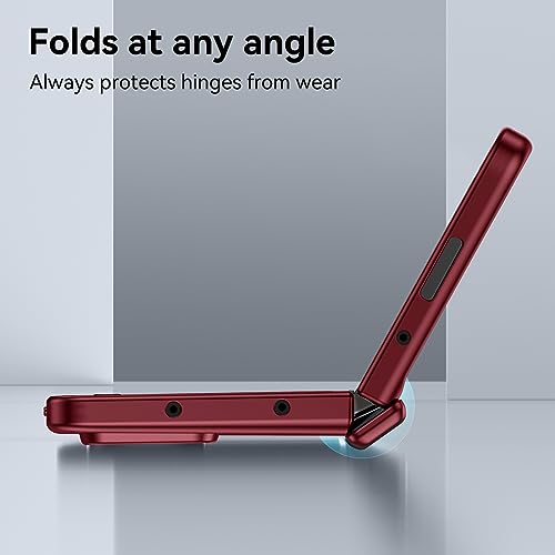 LEIAU Kickstand Case for Galaxy Z-Fold-5: [Full Cover Hinge Protection] Slim Phone Case with Full Body & Screen Protector & Kickstand for Samsung Z Fold 5 5G（2023） Purple 4