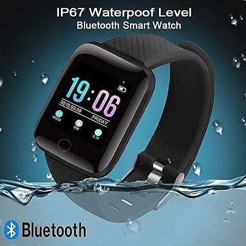 Generic ID116 Bluetooth Smartwatch Wireless Fitness Band Watch for Boys, Girls, Men, Women & Kids | Sports Smart Watch for All Smart Phones I Heart Rate and spo2 Monitor - Black 6