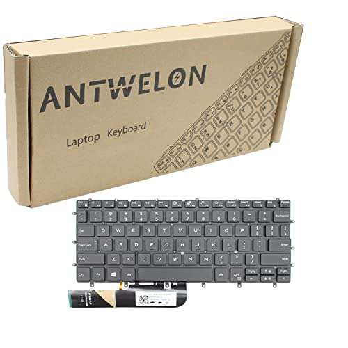 ANTWELON Replacement Laptop Keyboard Backlight for Dell XPS 13 9305 9370 9380 US Layout 2
