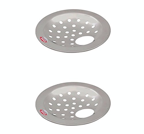 SBD Stainless Steel Chrome Finished Trap Floor Drain with Hole, Pack of 2