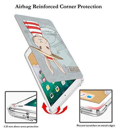 Caseelo Case Cover for Apple iPad Air 3 (3rd Gen) 10.5" 2019 / PRO 10.5" 2017 Smart TPU Soft Silicone Back with Extra Corner Protection [Auto Sleep/Wake] [Multi-Angle Viewing Stand] - Olivia Tree 5