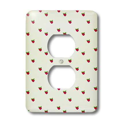 3dRose lsp_168210_6 Cute Little Strawberry Pattern Light Switch Cover 2