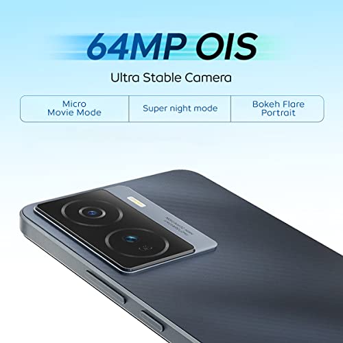 iQOO Z7s 5G by vivo (Pacific Night, 8GB RAM, 128GB Storage) | Ultra Bright AMOLED Display | Snapdragon 695 5G 6nm Processor | 64 MP OIS Ultra Stable Camera | 44WFlashCharge 2