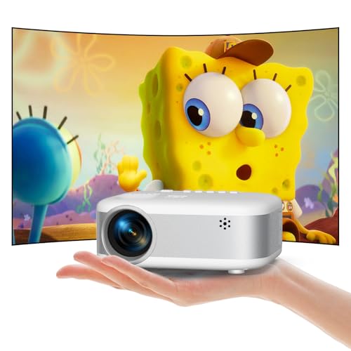 PANSEBA Mini Projector, 2025 Upgraded 1080P HD Projector, Portable Projector with Bluetooth, Movie Projector Compatible with Smartphone/Laptop/TV Stick/HDMI/USB 1