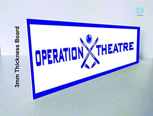 SIGN EVER Operation Theatre Sign Board For Hospital Pharmacy Medical Collage Doors Waterproof Commercial Signage L x H 30 Cm x 10 Cm 2