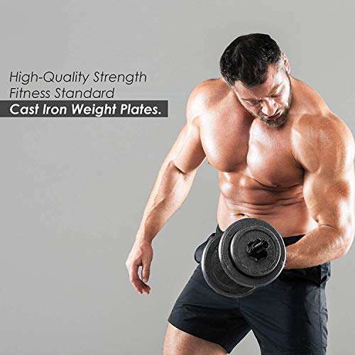 IRIS Fitness Standard 1 Inch / 25 mm Cast Iron Black Weight Disc Plates for Home, Gym, Fitness, Exercise, Workout, Fat Loss, Weight Lifting (5 kg x 4 Pcs) 3