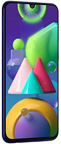 SAMSUNG Galaxy M21 (SM-M215F/DSN) Dual SIM 64GB, 6.4”, Factory Unlocked GSM, International Version - No Warranty - Blue + (64GB SD Bundle) 3
