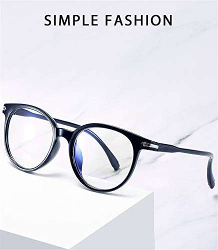 Marolty Blue Light Blocking Glasses for Women Men Anti Eyestrain Computer Glasses Vintage Non Prescription Glasses, Matte Black 5
