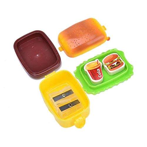 Sshakuntlay® Double Blade Pencil Sharpener with Eraser School Stationary for Kids/Birthday Return Gifts (Pack of 6) 4