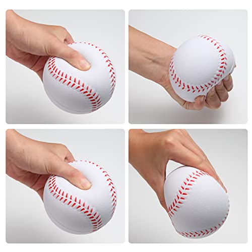 Urspasol Foam Softballs 11 Inch Oversized Practice Baseballs with Mesh Bag Soft Softballs for Kid Teenager Players Training Sporting Batting Safely Hitting White Pack of 6 5