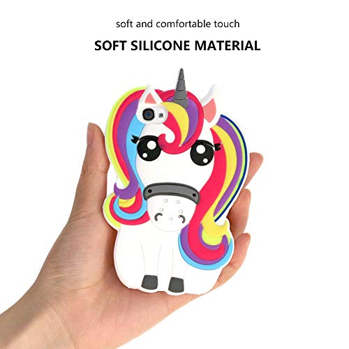 for iPhone 4 Case Unicorn, iPhone 4S Case Unicorn, BEFOSSON Cute 3D Cartoon Unicorn Funny Kawaii Horse Animal Soft Silicone Rubber Phone Cover Case for iPhone 4 / 4S for Girls (Unicorn) 4.0 inches 3