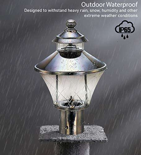 INVENTAA LED Outdoor gate Lights IP65 Certified Waterproof and Unbreakable SS Finish gate Light (Silver) Pack of 2 5