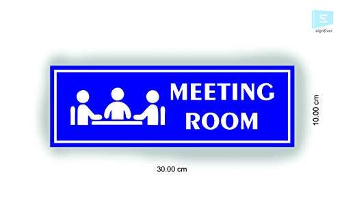 SIGN EVER Meeting Room Sign Boards Office School College Company Factory Hospital Bank Commercial Signages L x H 30 Cm x 10 Cms 1