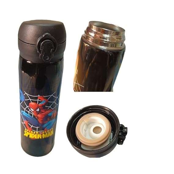 RAYSA Unicorn Stainless Steel Lunch Box with Leak Proof Sipper Water Bottle for Kids,Boys&Girls for School&Outdoor Picnics Combo Set with Spoon Included (Spiderman bottel) 6