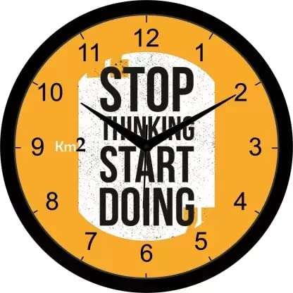 KM2 Plastic Analog Wall Clock for Home for Office for Living Room Decorative Wall Clock 1