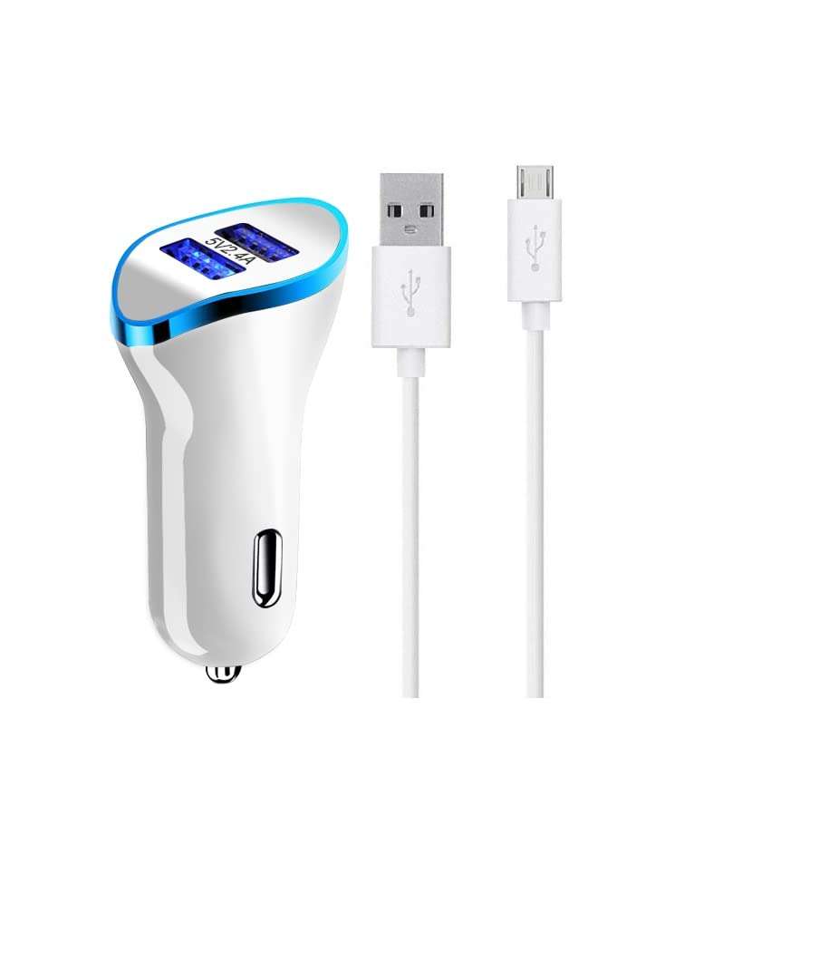 StuffHoods Fast Car Charger for HTC Desire 820G+, HTC Desire 728 Ultra Edition, HTC Desire 626G Plus, HTC One A9, HTC Desire 825, HTC Desire 816G, HTC Desire 728G, HTC One E9s Car Charger | High SPZeed Rapid Fast Turbo Metal Android & Tablets Car Mobile Charger With Micro USB Cable (ON THE GO DATA USB CABLE : SPZ : Random Color 3.1 Amp) 3