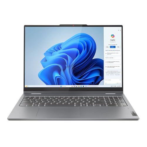 Lenovo IdeaPad 5 2-in-1 Laptop, 16" WUXGA IPS Touchscreen, AMD Ryzen 7 8845HS 8-Core, Radeon 780M Graphics, 16GB LPDDR5 2TB SSD, Backlit KB Fingerprint Stylus Pen Wi-Fi 6, Win10 Home, COU 32GB USB 3