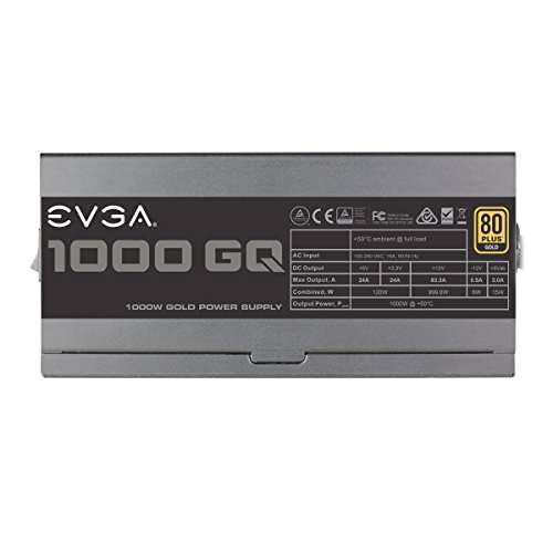 EVGA 1000 GQ, 80+ Gold 1000W, Semi Modular, EVGA ECO Mode, 5 Year Warranty, Power Supply 210-GQ-1000-V1 6