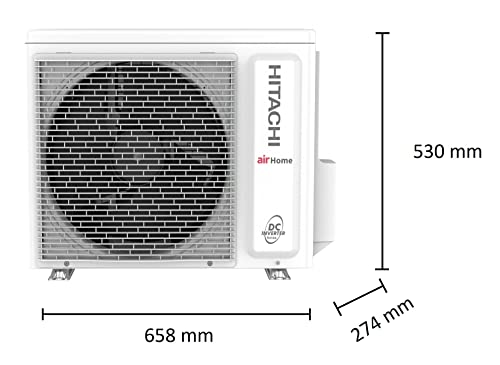 Hitachi 1 Ton 3 Star ice Clean Wifi Enabled Inverter Split AC (100% Copper, Dust Filter, 2023 Model, iZen 3500FWXL, R32-RAS.V312PCAISH, Dual Gold) 5