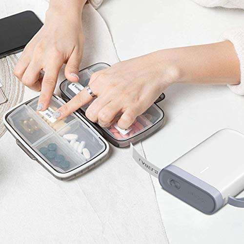 NIIMBOT D11 Label Printer Portable Pocket Label Machine Price Sticker Portable BT Thermal Label Printer for Smartphone Tablet Easy to Use Office Home with 1 Roll Pinter Paper 4