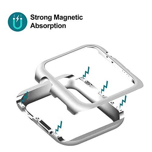 GRIPP® Protect Bumper Case for 44mm Smart Watch Strong Magnetic Absorption Frame Protective with Shock-Proof Ultra Slim & Soft Aluminium Metal Watch Series 1/2/3/4/5 with 360 Degree Protection Cover 2