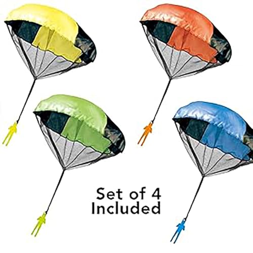 Tangle-Free Parachute with Paratrooper in Reusable Storage Tube, Multicolor (Set of 4) 3