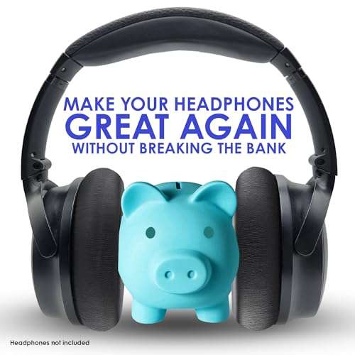 AHG Accessory House Global qc Replacement Ear Pads Cushions Compatible with Bose QuietComfort 35 II / QC35, QCSE, QCSC and QC45 Wireless Headphones (Black) - Premium Material | Extra Thick | Durable 5