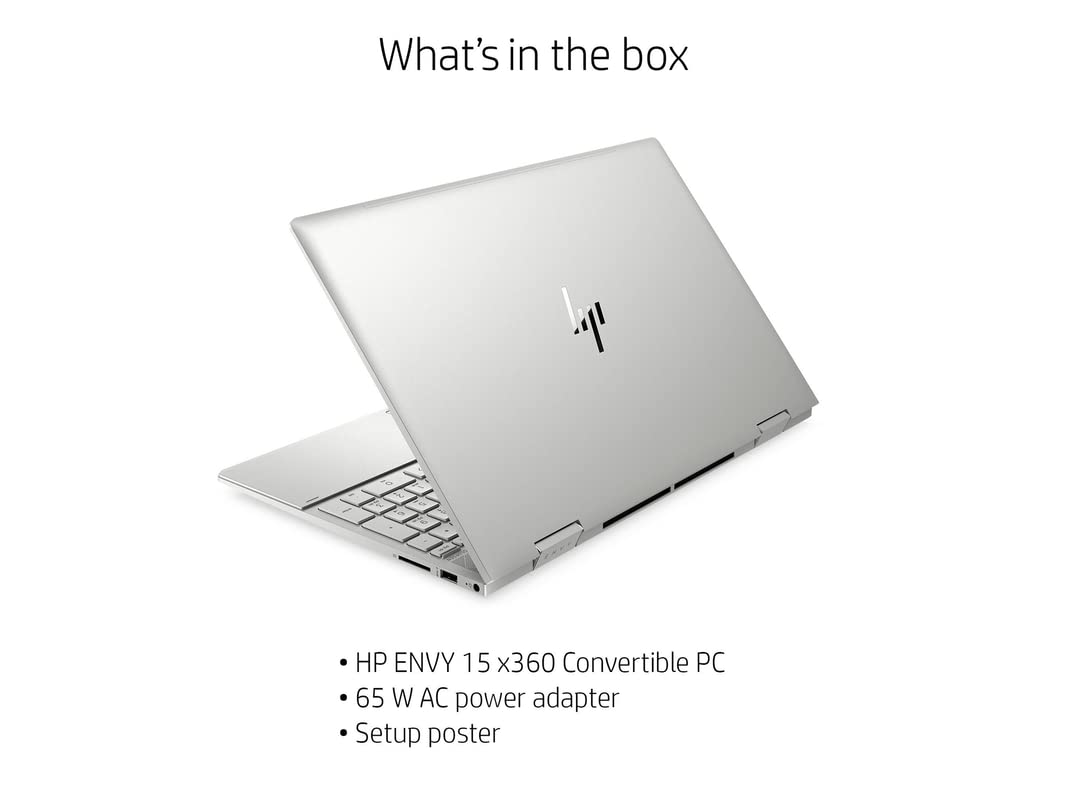 2022 HP Envy x360 2-in-1 15.6" FHD Touchscreen Laptop, Intel Core i5-1135G7, 64GB RAM, 2TB PCIe SSD, Full-Size Keyboard, Iris Xe Graphics, HD Webcam, Win 10, Silver, 32GB Snow Bell USB Card 5