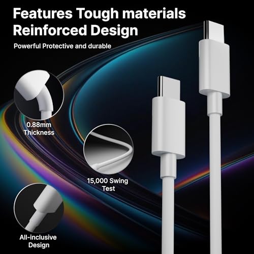 AILKIN 30W Type C Fast Charger Adapter with USB C to Type C Cable, Compatible with Google Pixel 9 Pro XL/9 Pro Fold/9 Pro/9/9a/8 Pro/8/8a,Laptop,Tablet,Chromebook & More, Quick Charging USB C Adapter 6