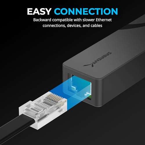 SABRENT USB-C to 5G Ethernet Adapter – 5GbE Optimized, USB 3.1 Gen 1+ Required, Clear Compatibility, Aluminum Body, Plug-and-Play for Data-Capable USB-C Devices (NT-C5GA) 6