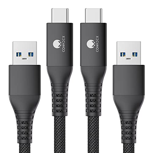 CONMDEX Android Auto USB Cable [3ft, 2-Pack] 10Gbps USB to USB C Data Transfer Cable, USB 3.1 Gen 2 Type C Charger Fast Charging Car Carplay Cable for iPhone 16/15 Pro Max Plus Galaxy S24 S23, Black 1
