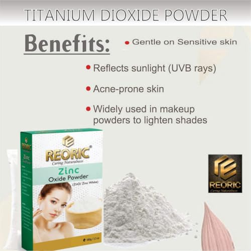 Reoric zinc oxide powder non nano for skin |zinc oxide |zinc oxide powder for face|zno powder |zno non nano particles |zinc oxide sunscreen |zinc oxide powder for painting(100g, Pack of 1) 4