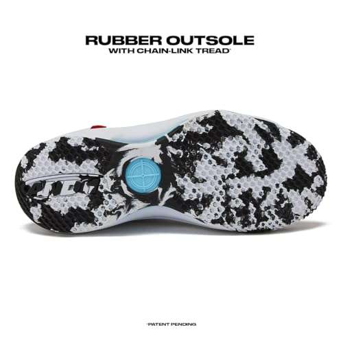 AND1 Scope Girls & Boys Basketball Shoes Kids, Boys High Top Sneakers - Black/White/Light Blue, 7 Big Kid 5