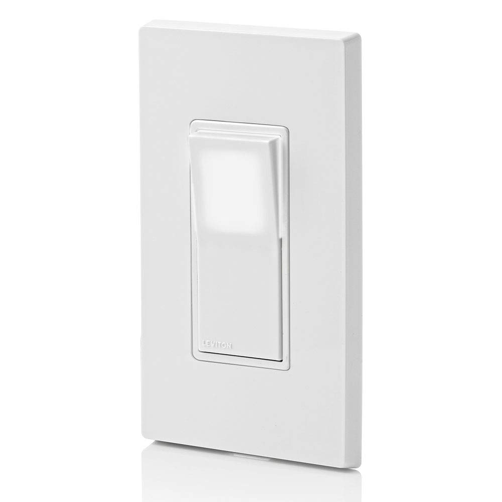 Leviton 15 Amp Decora LED Illuminated Light Wall Switch Single-Pole, White, L5611-2W 4