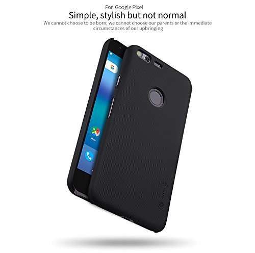 nillkin frosted shield hard back cover case for google pixel (5 inch)- black 2