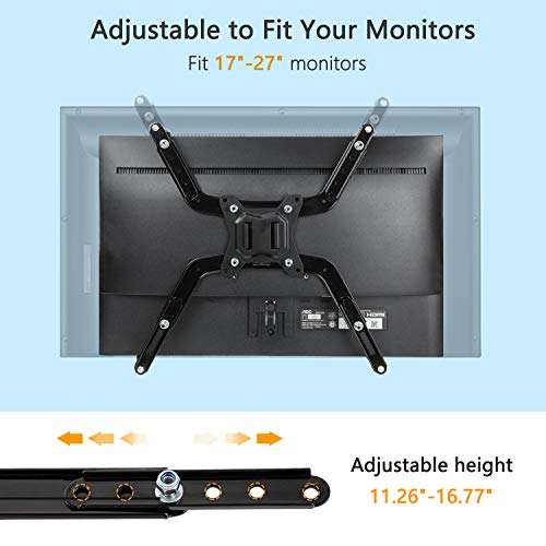 HUANUO Universal VESA Mount Adapter Kit, Non-VESA Adapter for 17 to 27 Inch Monitor Screens to 75x75 VESA Mount 6