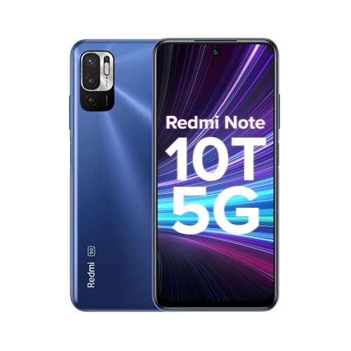 Redmi Note 10T 5G (Metallic Blue, 4GB RAM, 64GB Storage) | Dual 5G | 90Hz Adaptive Refresh Rate | MediaTek Dimensity 700 7nm Processor | 22.5W Charger Included 1