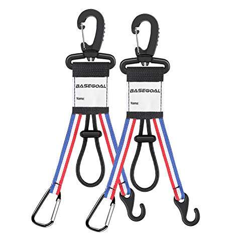 Baseball and Softball Gear Hanger Fence Hooks The Dugout Organizer Multifunctional and Multipurpose Hanging Buckle Metal Hangers for Outdoor Sports Equipment,Gloves, Helmets, Bats(2 Pack) 1
