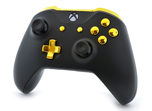 MODDEDZONE Custom Wireless UNMODDED Controller for Xbox One S/X and PC with Exclusive and Unique Designs - The Perfect Gaming Gift for Enthusiasts, Expertly Crafted in the USA - Black/Gold 3